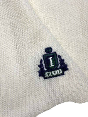 Cream IZOD Chest Embroidery Cardigan Men's XL Northern Pole Vintage Wholesale 