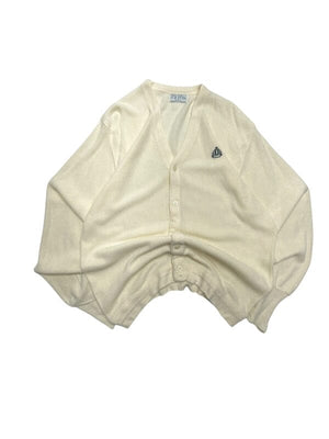 Cream IZOD Chest Embroidery Cardigan Men's XL Northern Pole Vintage Wholesale 