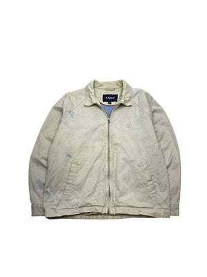 Cream IZOD Harrington Jacket Men's XL Northern Pole Vintage Wholesale 