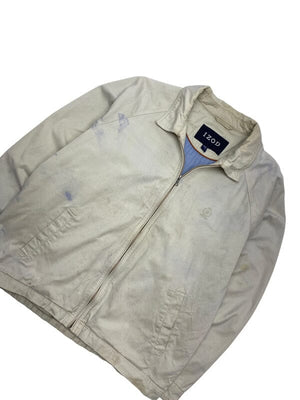 Cream IZOD Harrington Jacket Men's XL Northern Pole Vintage Wholesale 