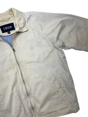 Cream IZOD Harrington Jacket Men's XL Northern Pole Vintage Wholesale 
