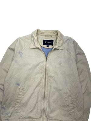 Cream IZOD Harrington Jacket Men's XL Northern Pole Vintage Wholesale 