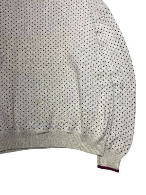 Cream Little Heart Pattern Jumper Men's XL Northern Pole Vintage Wholesale 
