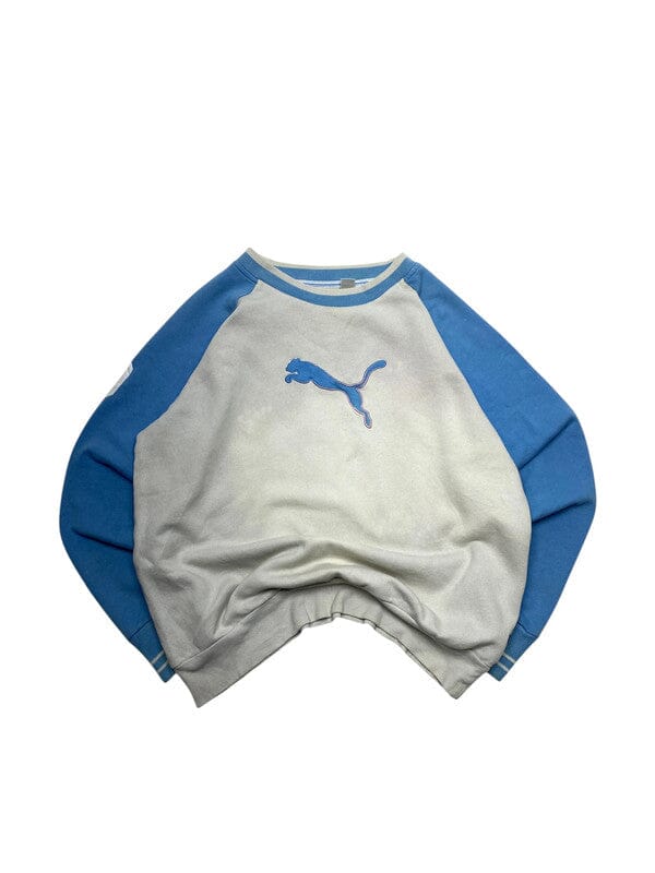 Cream Puma Logo Sweatshirt Men's Small Northern Pole Vintage Wholesale 