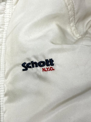 Cream Schott Puffer Jacket Women's Large Northern Pole Vintage Wholesale 