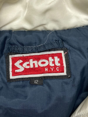 Cream Schott Puffer Jacket Women's Large Northern Pole Vintage Wholesale 