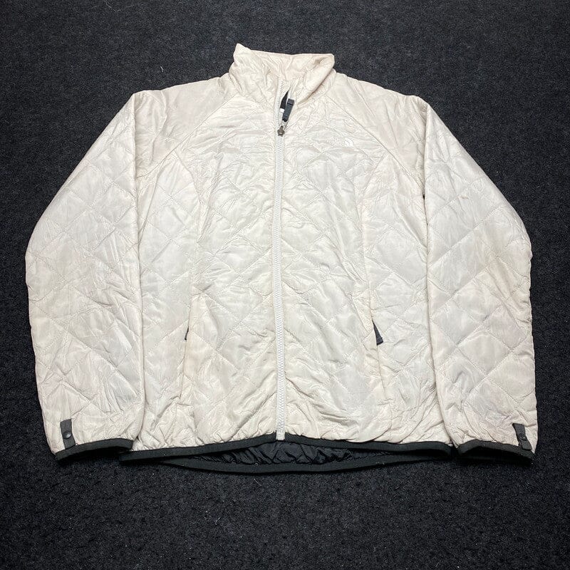Cream The North Face Puffer Jacket Women's Small Northern Pole Vintage Wholesale 