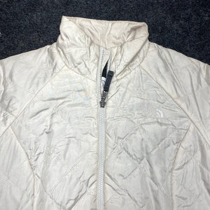 Cream The North Face Puffer Jacket Women's Small Northern Pole Vintage Wholesale 