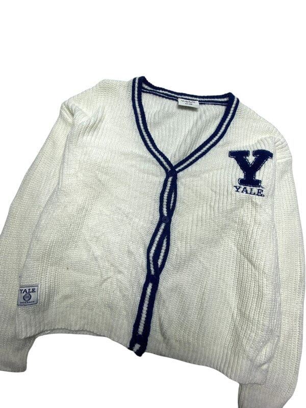 Cream Yale Uni Cardigan Northern Pole Vintage Wholesale 