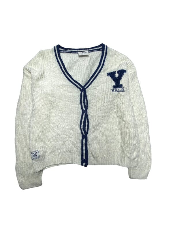Cream Yale Uni Cardigan Northern Pole Vintage Wholesale 