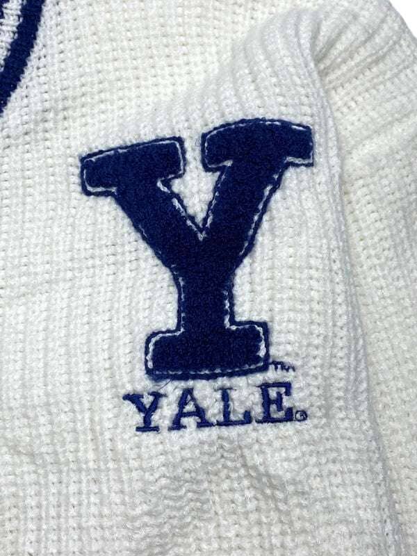 Cream Yale Uni Cardigan Northern Pole Vintage Wholesale 
