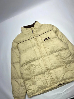 Vintage FILA Puffer Jacket – Beige / Brown