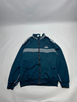 Adidas Vintage Navy Blue & Grey Track Jacket (Men’s L)