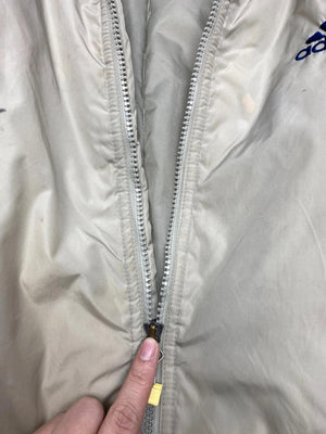 Adidas Vintage Beige 3-Stripes Windbreaker Jacket