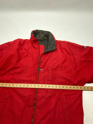 Vintage Adidas Red Padded Jacket Full Zip 90s Y2K Style Men’s L