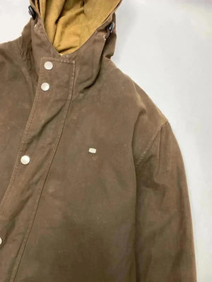 Lacoste Brown Padded Hooded Jacket Vintage Style – Size L