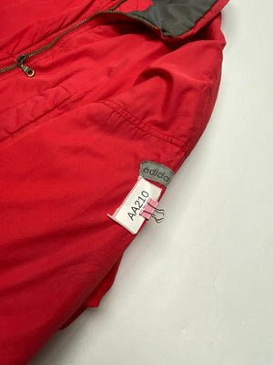 Vintage Adidas Red Padded Jacket Full Zip 90s Y2K Style Men’s L