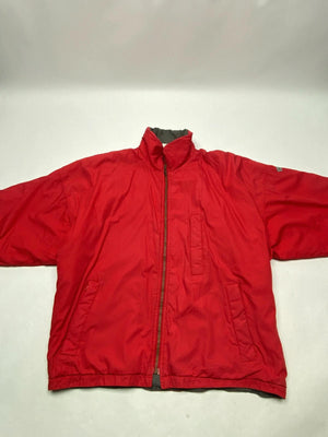 Vintage Adidas Red Padded Jacket Full Zip 90s Y2K Style Men’s L