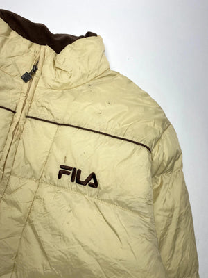 Vintage FILA Puffer Jacket – Beige / Brown