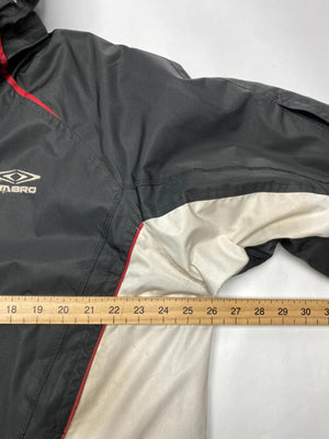 Umbro Black & Silver Hooded Winter Jacket (Men’s XL)