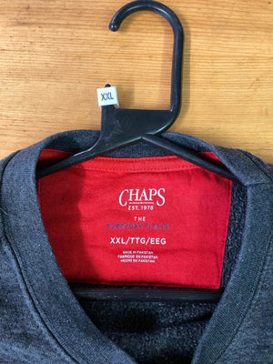 CHAPS Charcoal Grey “Everyday Fleece” Crewneck Sweatshirt Size XXL