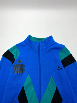 Puma Vintage Retro Track Jacket – Blue / Green / Black