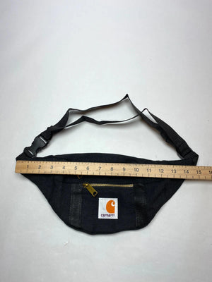 Carhartt Black Waist Bag with Gold Zipper