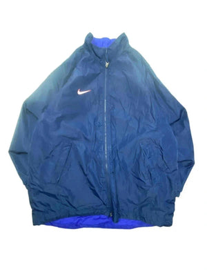 Vintage 90s Navy-Blue Nike PSG Reverse Jacket Men's XL