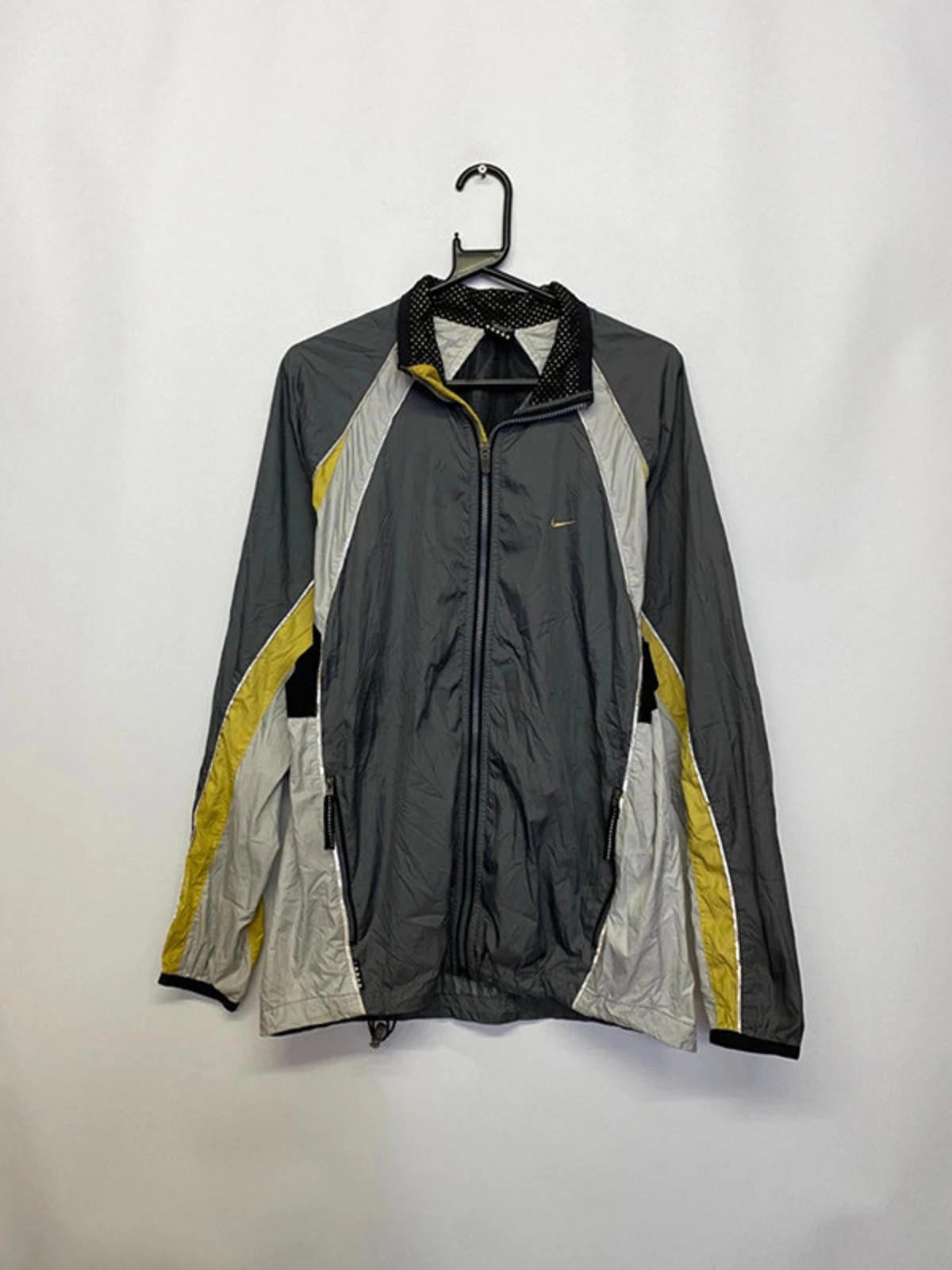 Vintage Nike Grey/Yellow/White Windbreaker Jacket