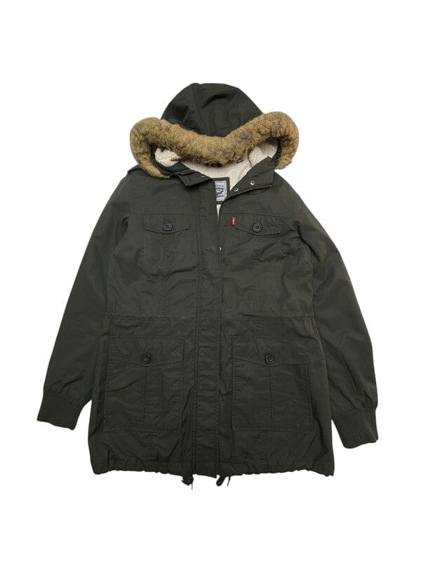 Dark Green Levi's Parka Women's Medium Northern Pole Vintage Wholesale 