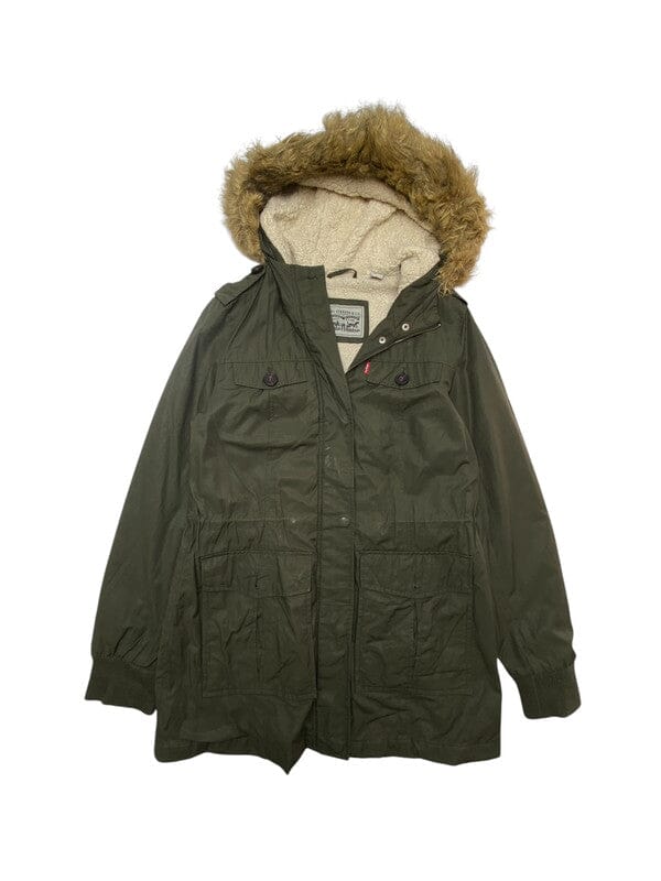 Dark Green Levi's Parka Women's Small Northern Pole Vintage Wholesale 