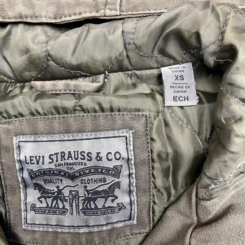 Dark Green Levi's Work Jacket Men's XS Northern Pole Vintage Wholesale 