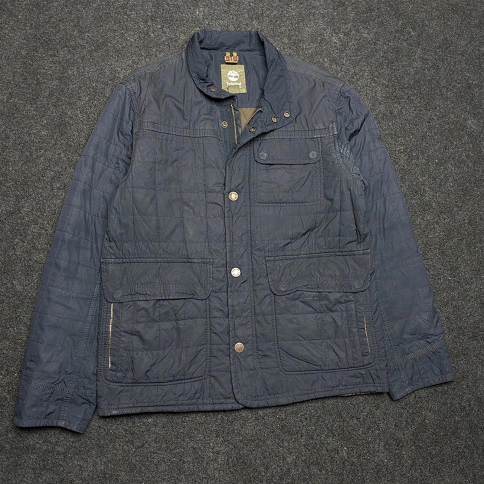 Navy Timberland Quilted Jacket Men's Medium