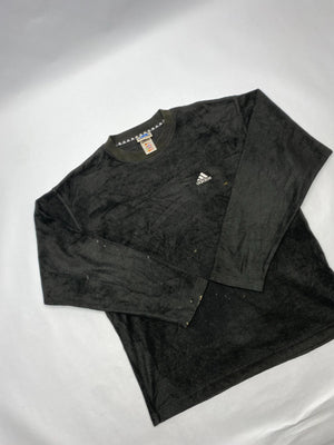 Adidas Vintage Black Fleece Sweatshirt (Men’s L)
