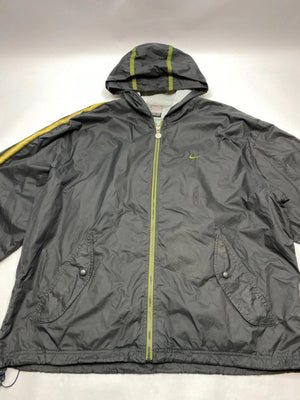 Nike Black & Green Hooded Windbreaker Jacket (Men’s XL, Made in Vietnam)