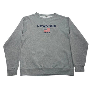 Grey Matrix Embroidery Sweatshirt Men's Medium