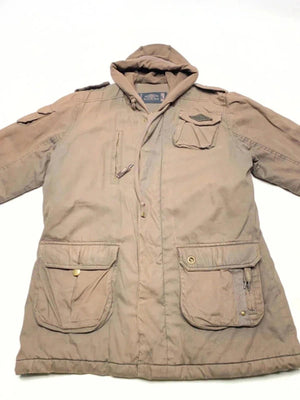 Umbro Brown Hooded Utility Field Jacket – Size L