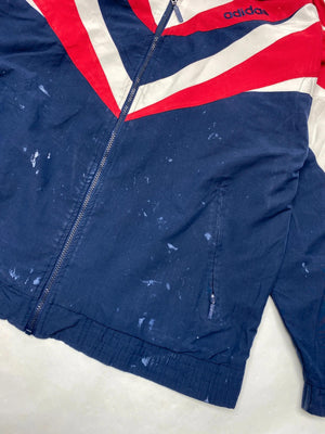 Adidas Vintage 80s/90s Colourblock Track Jacket – Navy/Red/White – Trefoil Logo
