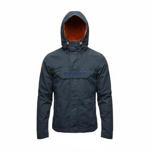 Napapijri Geographic Hooded Jacket Blue Orange Lining