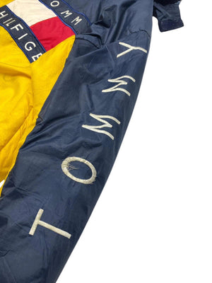 Yellow and Navy Tommy Hilfiger Jacket Men's Large