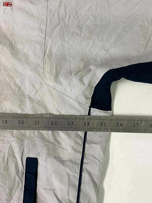 Reebok Men's Lightweight Windbreaker Jacket Grey and Navy