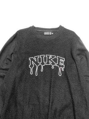 Black Embroidery Hoodie Men's Large