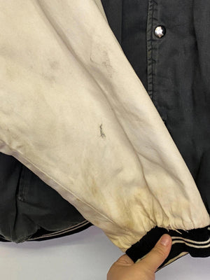 Vintage “New Target” Varsity Jacket – Black/Cream – Retro Letterman Style – Unisex