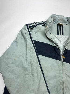 Vintage Adidas Two-Tone Grey & Navy Puffer Jacket