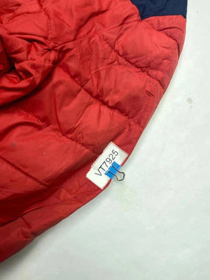 Lacoste Sport Red & Navy Hooded Puffer Jacket – Size S/M (FR 48)