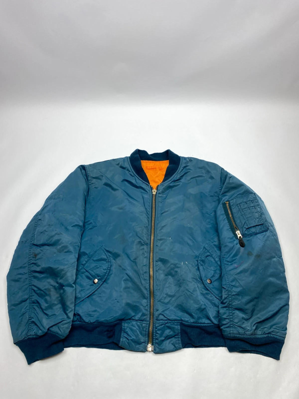 Vintage MA-1 Bomber Jacket with Orange Lining