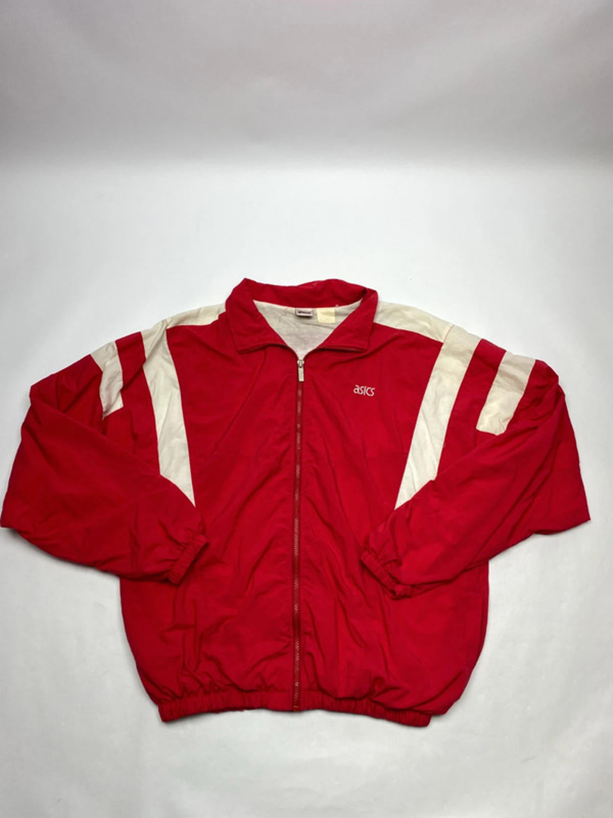 ASICS Vintage Red & White Windbreaker Jacket (Men’s L)
