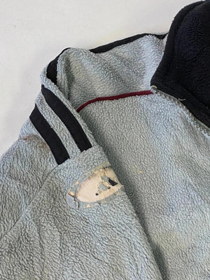 Adidas Grey & Burgundy Full-Zip Track Jacket – Size L