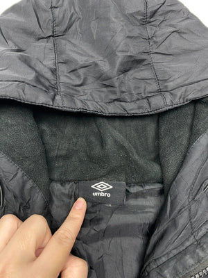 Umbro Black Puffer Parka Jacket with Hood