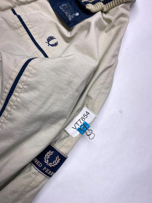 Fred Perry Men's Utility Jacket Cream with Navy Trim